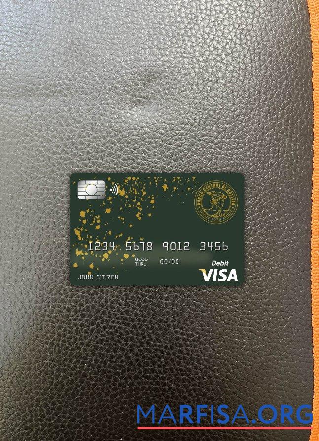 Downloadable Bolivia Banco central de Bolivia bank visa card photolook front download for verification